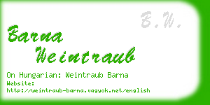 barna weintraub business card